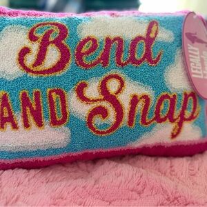 Bend and Snap Embroidered Pillow  NWT GET IT BEFORE IT’S GONE!